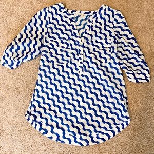 41 Hawthorn Blue and White Blouse
